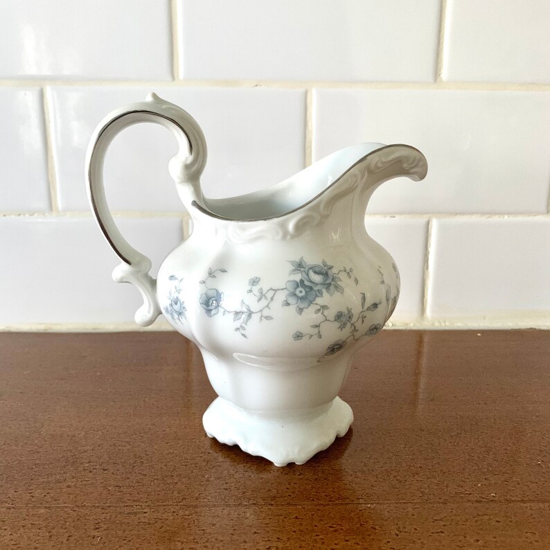 Johann Haviland Bavaria Germany Blue Garland Cream Pitcher Blue Roses Milk Pitcher Etsy