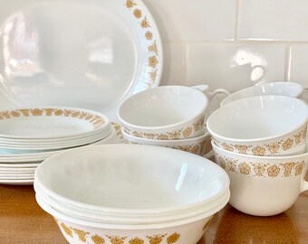 Set of 3 Corelle Butterfly Gold Cereal Bowls Free Shipping Vintage Dish Replacements Set of 3 Corelle Butterfly Gold Cereal Bowls Free Shipping Vintage Dish Replacements