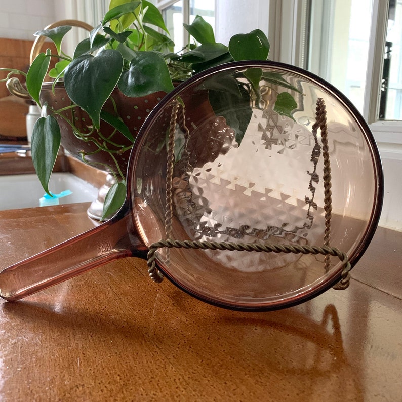 Visions Corning France Amber Glass 7 Inch Skillet Frying Pan Cookware