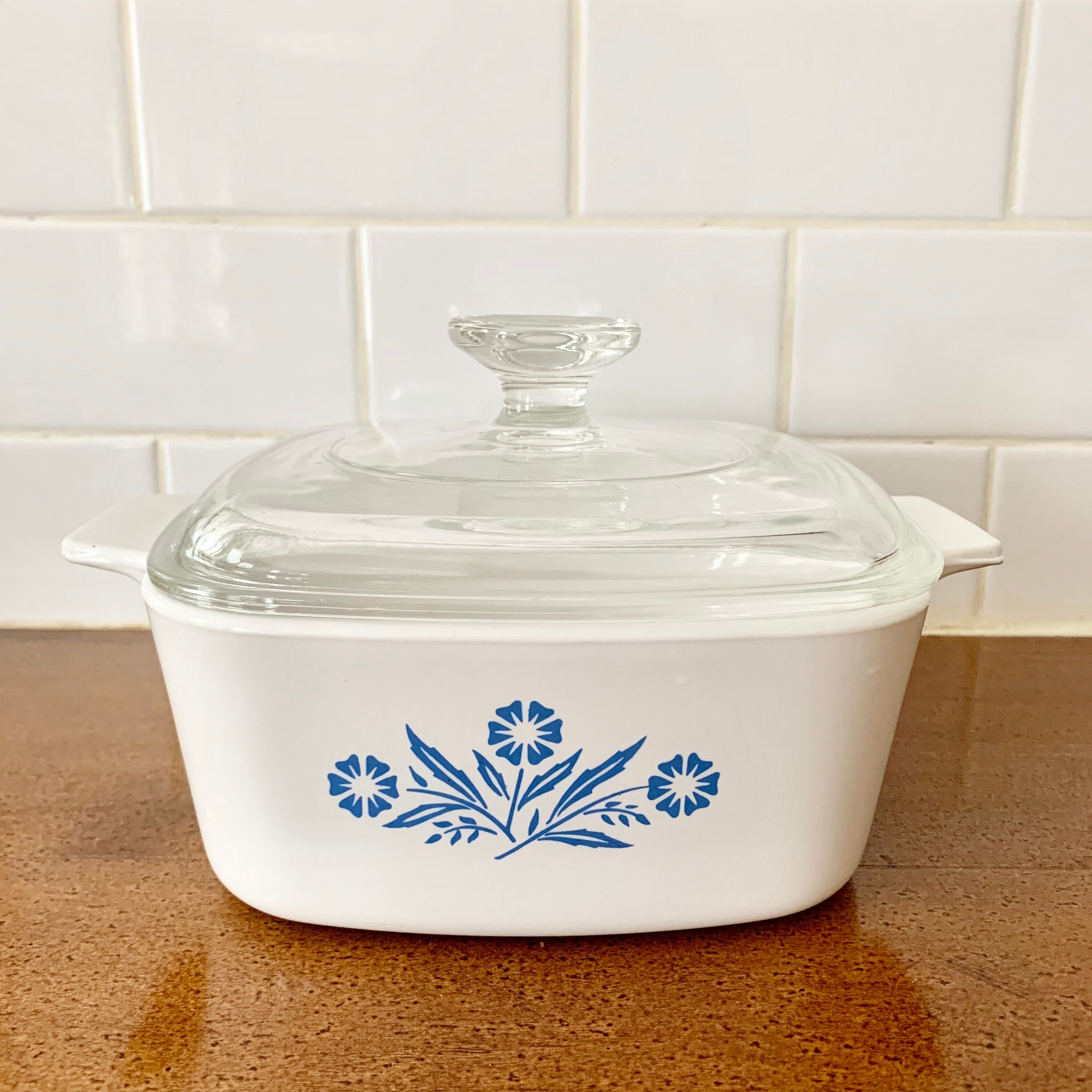 Corning Ware Cornflower 1 1/2 Quart Casserole Dish with Pyrex Etsy