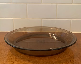 PYREX Brown Glass Pie Plate PYREX Amber Glass Pie Dish 209 Baking Dish