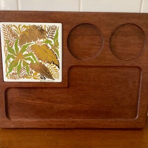 Georges Briard Cheese Board With Tile Teak Cheese Board Vintage Cheese Board Bread Board  Snack Tray  Party Tray Charcuterie
