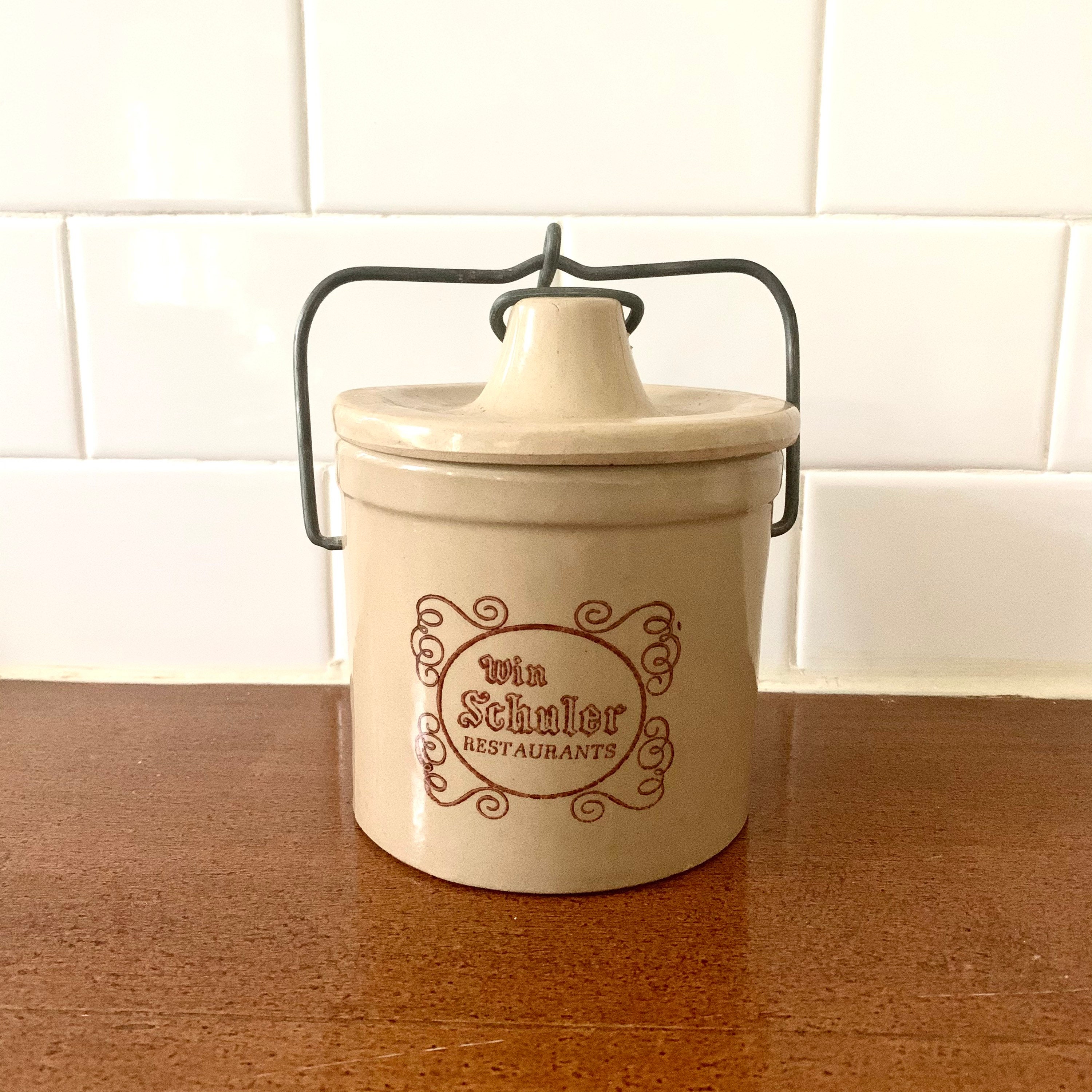 Win Schuler Restaurant Bar Cheese Crock With Lid Wire Bale Etsy UK