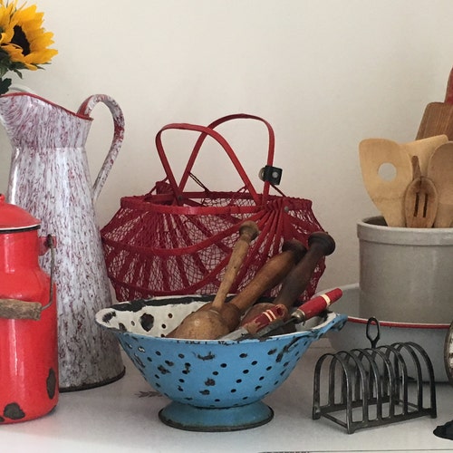 Plateau Fromage Vintage En Bois Avec Déco Mosaïque Céramique Et Feuille - Serviteur Ancien
