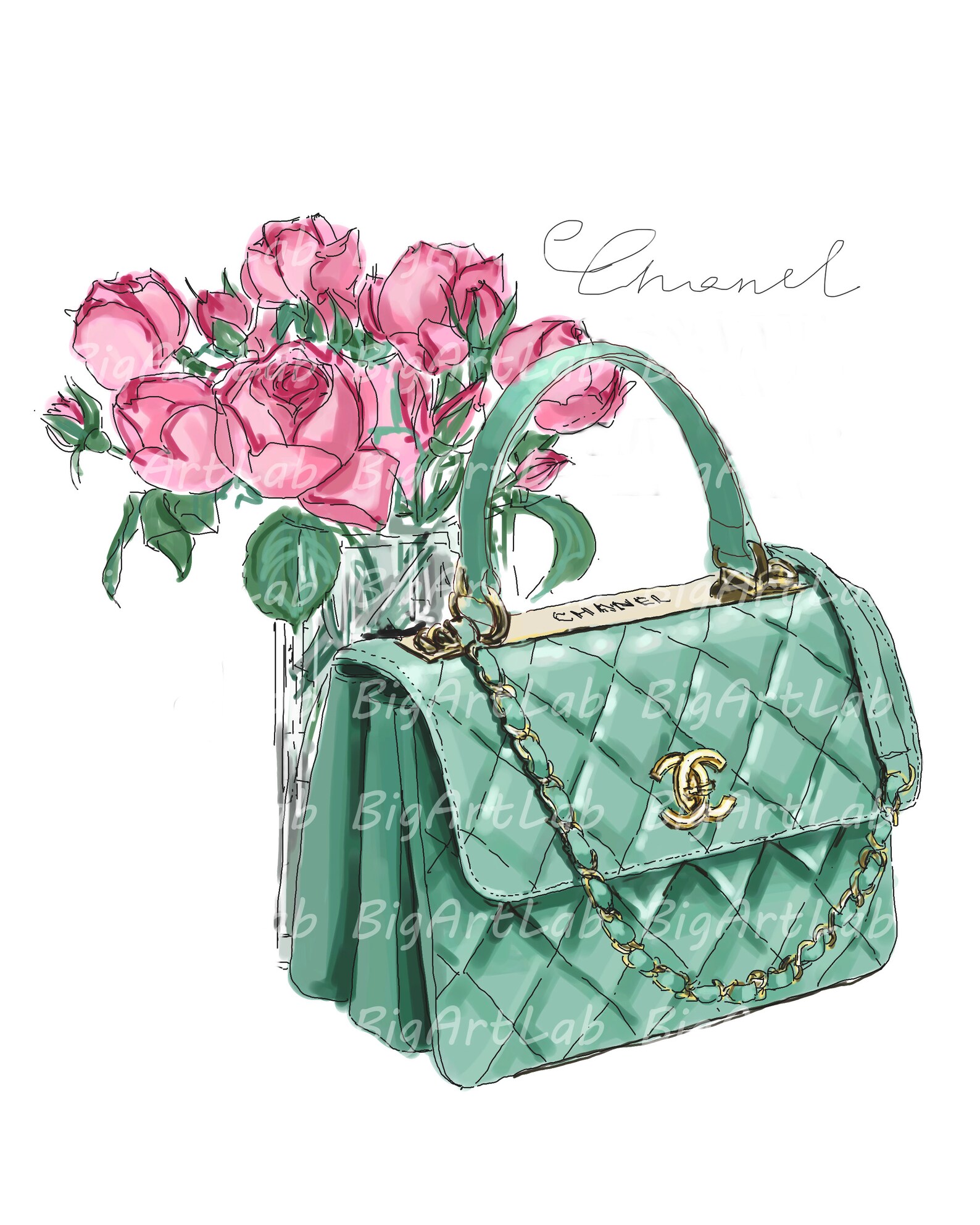 Сумка Chanel с цветами