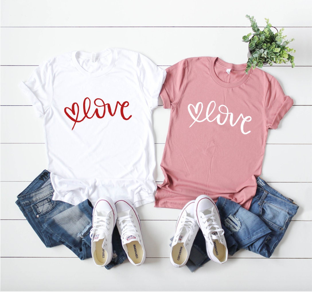 converse love heart t shirt