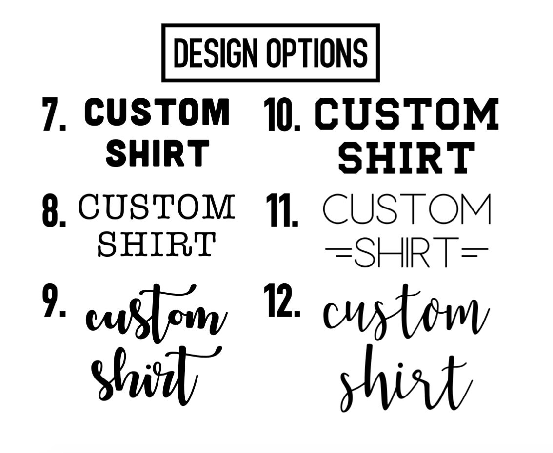 Custom Shirt Personalized Shirt Custom Tshirt Custom Tank Etsy