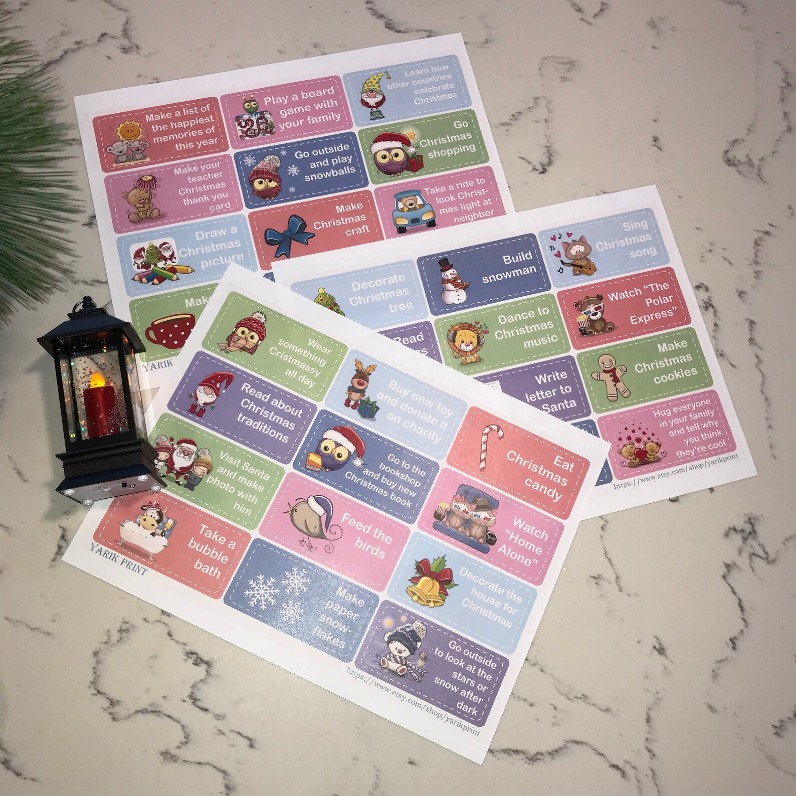 Printable Advent Calendar for Children - Etsy