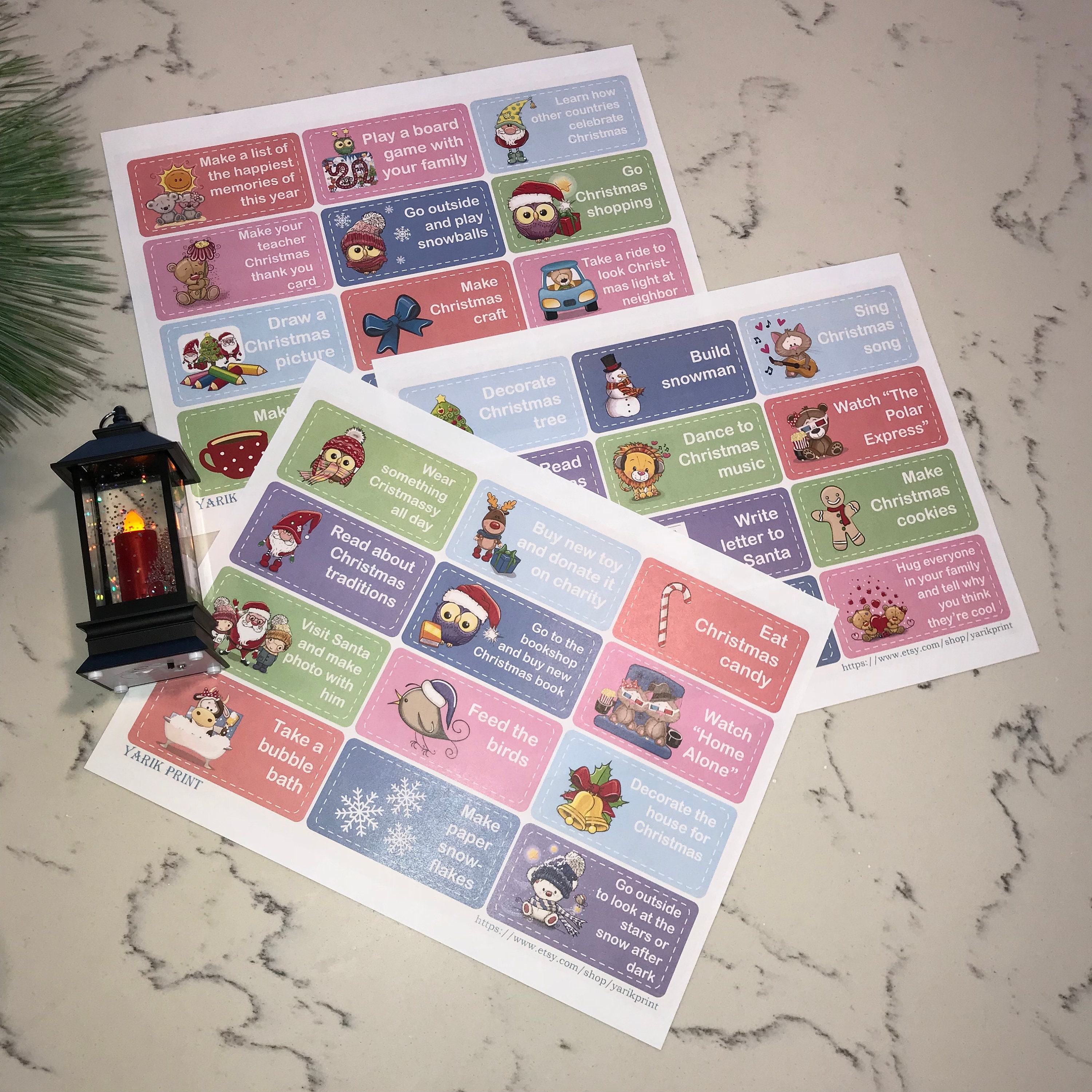 Printable Advent Calendar for Children - Etsy