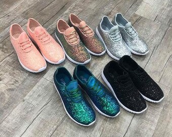 glitter tennis shoes womens