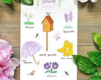 Spring Favorites sticker sheet