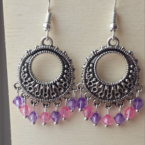 Tibetan Bohemia Silver Earring, Chandelier Earring, Jewelry, Earring Drop
