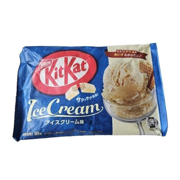 Crème glacée Kitkat vanille et chocolat blanc (10 pièces) Idéale pour les cadeaux et les grandes occasions.