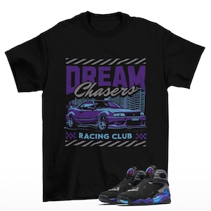 Dream Chaser Sneaker Shirt Black to Match Jordan 8 Aqua