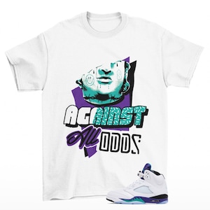 All Odds Sneaker Shirt White to Match Jordan 5 Retro Grape