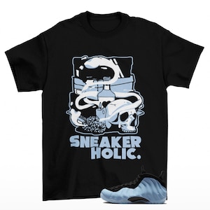 Sneaker Holic Sneaker Shirt schwarz passend Foamposite One Psychic Blue