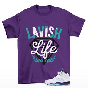 Lavish Sneaker Shirt Purple to Match Jordan 5 Retro Grape