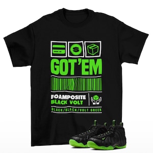Copped Sneaker Shirt to Match Foamposite One Black Volt