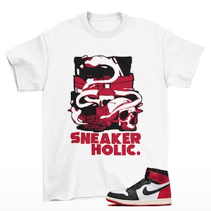 Sneaker Holic Shirt to Match Jordan 1 High OG Black Toe Reimagined