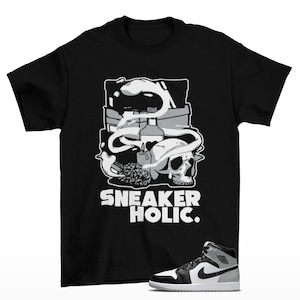 Sneaker Holic Sneaker Shirt Black to Match Jordan 1 Mid Barons