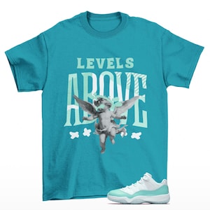 Levels Sneaker Shirt Teal to Match Jordan 11 Low Igloo