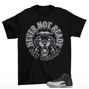 Bleib Hungrig Jordan 12 Schwarz Wolf Grau Barons Sneaker Passendes T Shirt Etsy
