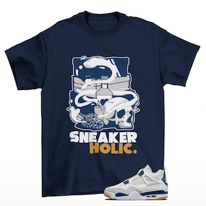 Sneaker Holic Shirt Navy passend zum Jordan 4 SB Navy