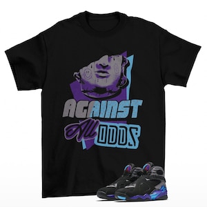 All Odds Sneaker Shirt Black to Match Jordan 8 Aqua