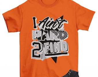 Rare Find Sneaker Shirt Orange to Match Jordan 12 Baron Black Wolf Grey