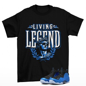 Proof Air Foamposite One International Blue Sneaker Matching Tee Shirt Black Etsy