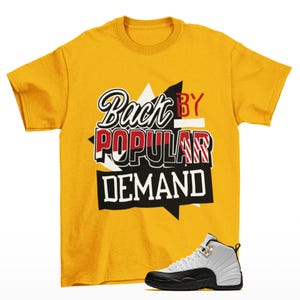 jordan 12 black and yellow clothing