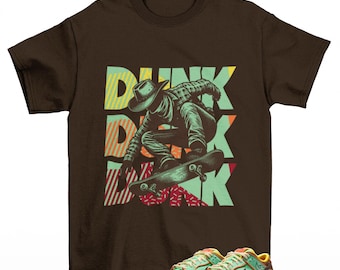 Cowboy Skate Sneaker Shirt Brown to Match Dunk SB Low Rodeo
