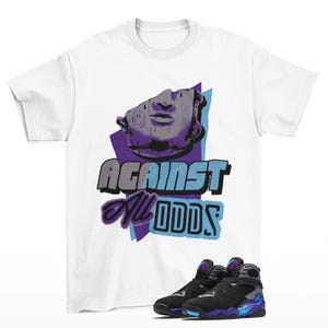 All Odds Sneaker Shirt White to Match Jordan 8 Aqua