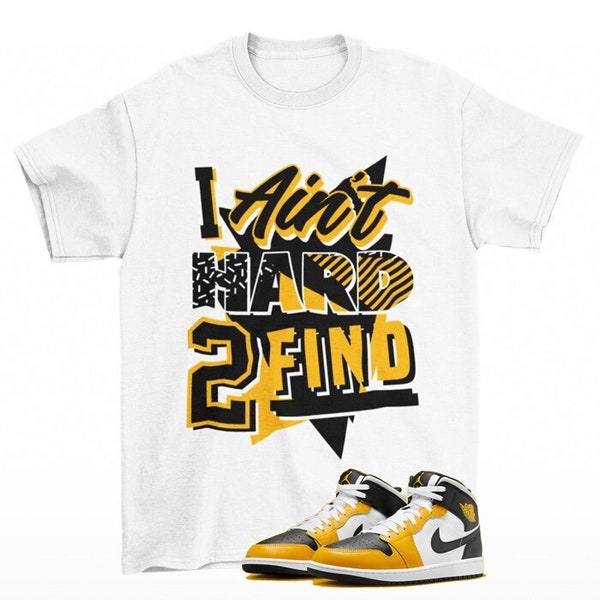 Pull Up Sneaker Shirt to Match Jordan 1 Mid Yellow Ochre