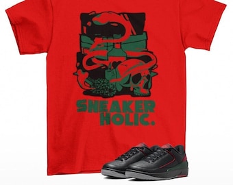 Sneaker Holic Sneaker Shirt to Match Jordan 2 Low Christmas