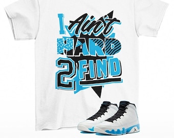 Pull Up Sneaker Shirt to Match Jordan 9 Powder Blue