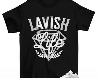 Lavish Sneaker Shirt Black to Match Jordan Spizike Low White Cement