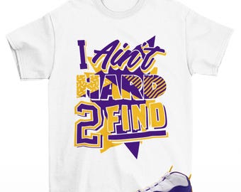Rare Find Sneaker Shirt White to Match Air Max Uptempo Laker