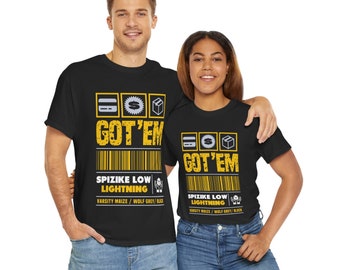 Copped Sneaker Shirt Black to Match Jordan Spizike Low Lightning