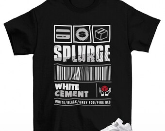 Splurge Sneaker Shirt Black to Match Jordan Spizike Low White Cement