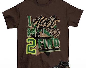 Rare Find Sneaker Shirt Brown to Match Foamposite Pro Green Camo