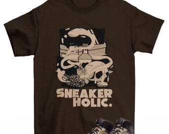 Sneaker Holic Sneaker Shirt to Match Jordan 1 Mid Khaki Baroque Brown