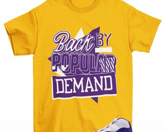 Throwback Sneaker Shirt Yellow to Match Air Max Uptempo Laker