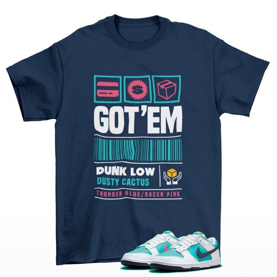 Copped Sneaker Shirt Blue to Match Dunk Low Dusty Cactus Etsy