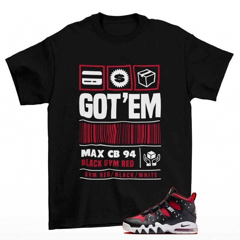 Copped Sneaker Shirt Black to Match Air Max CB 94 Gym Red