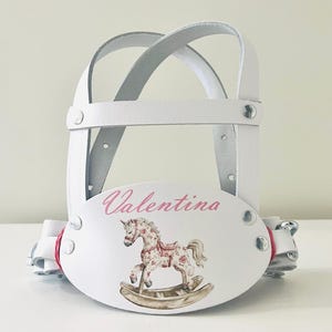 Childrens Personalised Traditional Genuine Leather Safety Harness Walking Reins baby toddler safety new baby gifts baby shower accessories
