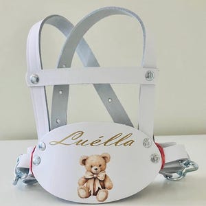 Childrens Personalised Traditional Genuine Leather Safety Harness Walking Reins baby toddler safety new baby gifts baby shower accessories