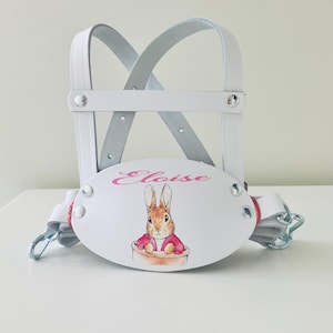 Childrens Personalised Traditional Genuine Leather Safety Harness Walking Reins baby toddler safety new baby gifts baby shower accessories