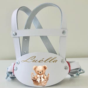 Childrens Personalised Traditional Genuine Leather Safety Harness Walking Reins baby toddler safety new baby gifts baby shower accessories