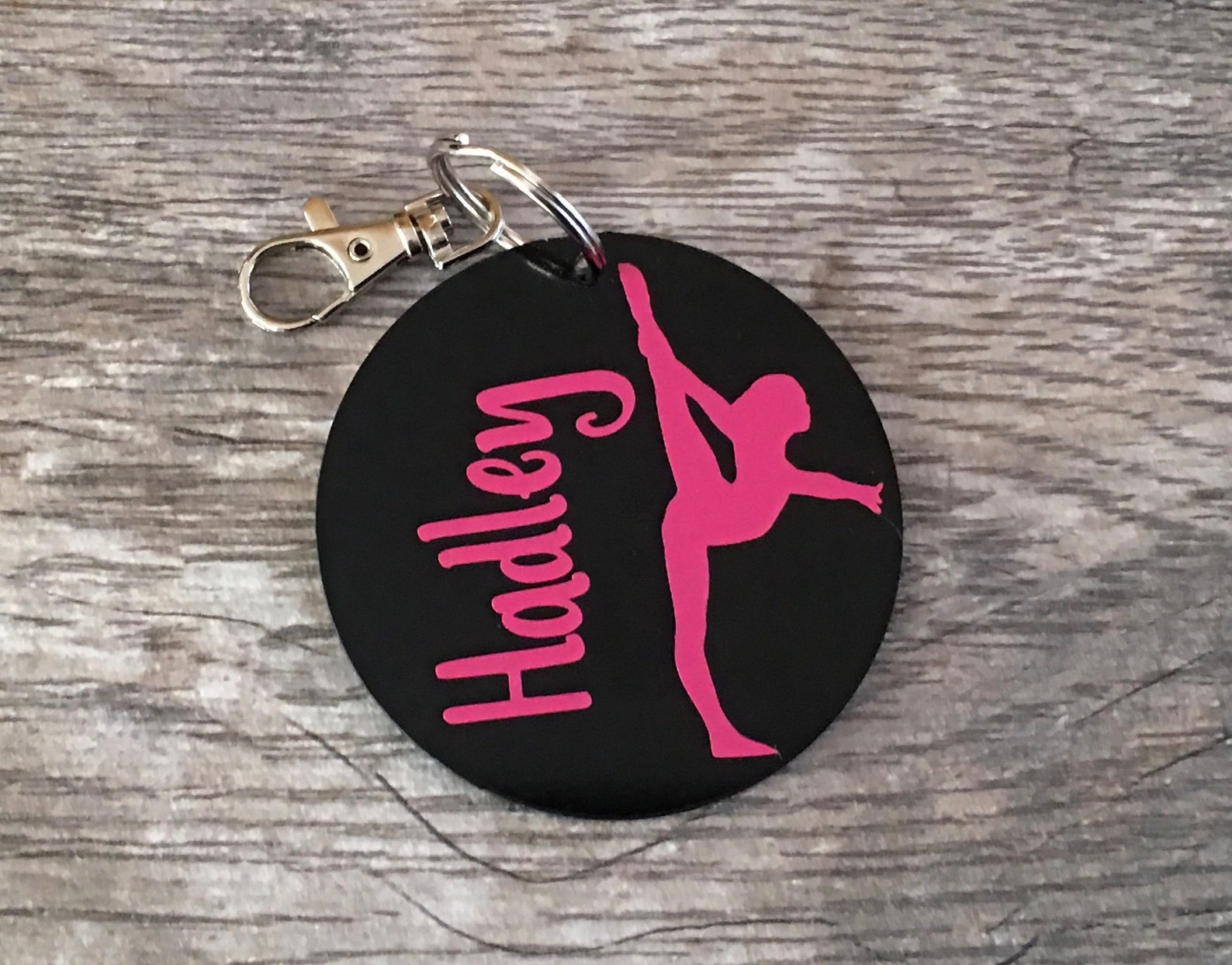 Personalized Gymnastics Tag Gymnastics Keychain Bag Tag Etsy